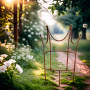 Rankhilfe Krone halbrund Rankgerüst Metall Eisen Rost Deko Staudenhalter 50cm hoch zzgl. 15cm Erdspieß 65cm breit 6mm Ø Volleisen