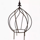 1 Stück Zwiebel Rankhilfe Staudenhalter Metall Staudenstütze für kleinere Stauden Rost verrostet - in zwei Größen