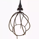 1 Stück Zwiebel Rankhilfe Staudenhalter Metall Staudenstütze für kleinere Stauden Rost verrostet - in zwei Größen