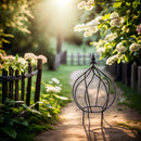 1 Stück Zwiebel Rankhilfe Staudenhalter Metall Staudenstütze für kleinere Stauden Rost verrostet - in zwei Größen