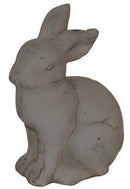 Gartendeko Hase Figur aus Keramik Vintage Ostern Osterdeko Dekoration Osterhase grau in zwei Größen