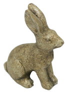 Hase KANTI Figur aus Polyresin antikgold patiniert Vintage Ostern Osterdeko Dekoration Osterhase H/B/T 9,5/3,5/7 cm