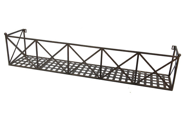 Blumenkasten RUSSO Metall Blumenwandkorb H/B/T 23/110/22 cm Eisen, dun