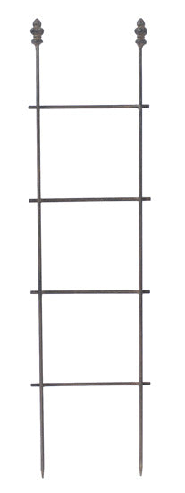 Rankgitter CLAVI Staudenstütze Rankgerüst braun Rost Rankhilfe Metall Eisen Deko H/B/T: 75/19/3 cm