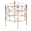 Staudenhalter Staudenbinder rund 2-teilig bodennah Rankhilfe Ø60cm Eisen Rost 70cm hoch