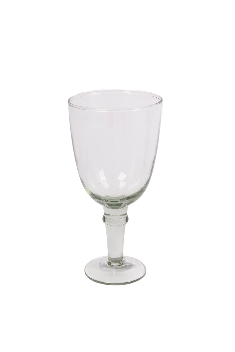 Weinglas Trinkglas Pokal Recycling Glas grün Stiel Ecoglas Rotwein Weißwein 17cm hoch D: 8,5cm