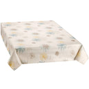 Wachstuchtischdecke PVC "Pollen taupe" beige türkis gelb 1,4m Breite Länge wählbar