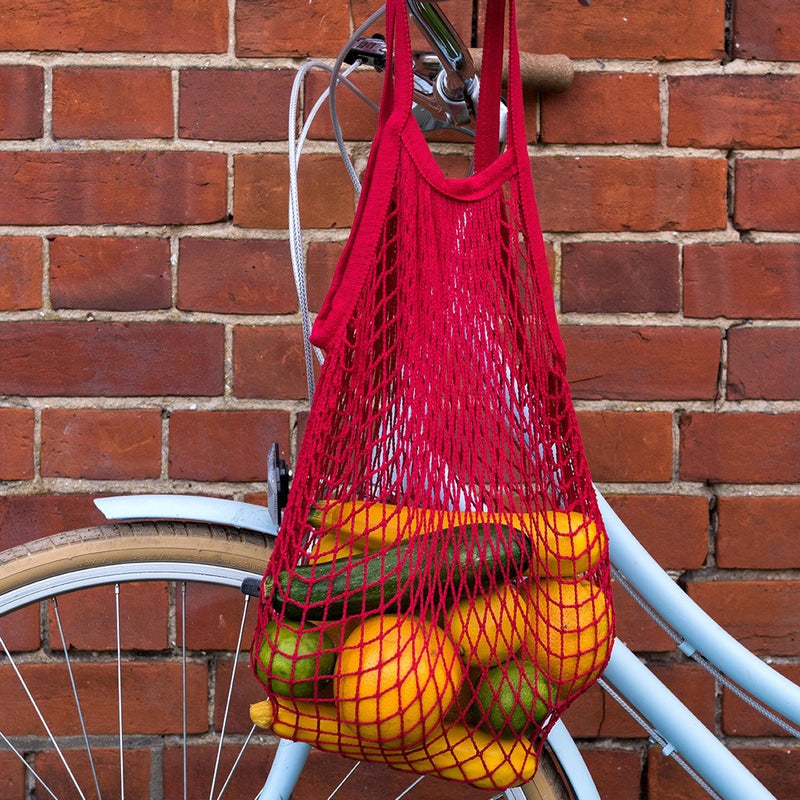Einkaufsnetz aus Bio-Baumwolle nachhaltig Gemüsetasche Obsttasche Einkaufstasche 33cm x 55cm in verschiedenen Farben