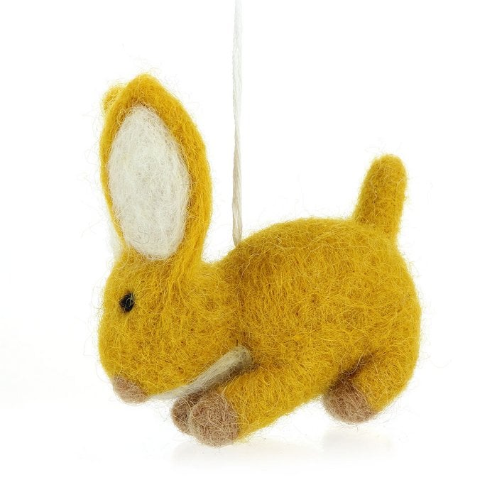 Deko Hänger aus Filz Hase Ostern Osterhase in verschiedenen Farben fairtrade weich 8cm breit leicht und unzerbrechlich