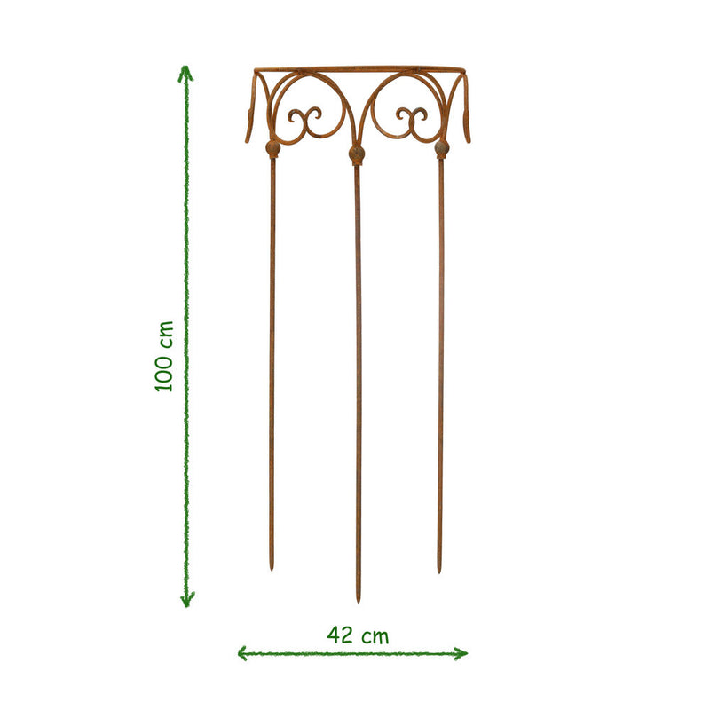 Staudenhalter Staudenbinder rund Rankhilfe Modell B Eisen Rost