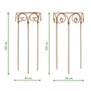 2-er Set Staudenhalter Staudenbinder Metall mit Edelrost rund Rankhilfe Ø 50cm & 40cm Modell B