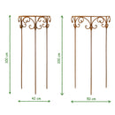 2-er Set Staudenhalter Staudenbinder rund Rankhilfe Ø 50cm & 40cm Modell A Rost