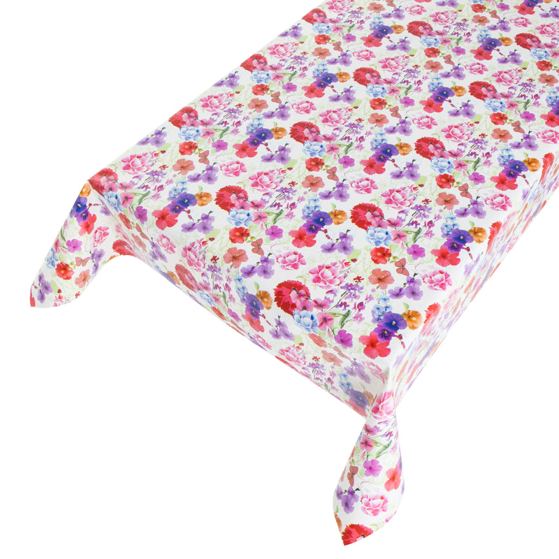 Wachstuchtischdecke "Alice" 1,4m Br. bunte Blumen Wachstuch Meterware