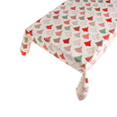 Wachstuchtischdecke PVC "Xmas Trees Red Green" rot weiß grüne Weihnachtsbäume Wachstuch Outdoor Indoor Tischdecke 1,4m Br. Meterware