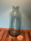 Aufbewahrungsglas "Mol" mit Korken Dekoration recycling Glas La Mediterranea leicht grün recycled nachhaltig in 3 Größen