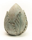 Gartendeko Artischocke in  Größen Landhaus Steinfigur Skulptur Keramik blaugrün-grau massiv Beet 14,5cm, 19,5cm oder 24,5cm hoch