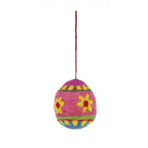 Deko Hänger aus Filz Ei bunt Ostern Osterei in verschiedenen Farben fairtrade weich 6 cm hoch leicht unzerbrechlich