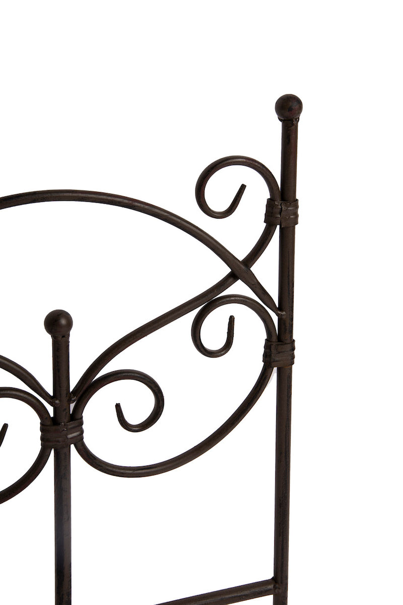 Beetzaun Zaun Zaunelement Gartenzaun Rankhilfe Stütze SANOLA Pflanzen Metall Deko 55cm hoch x 90cm lang Rankgitter dunkelbraun patiniert