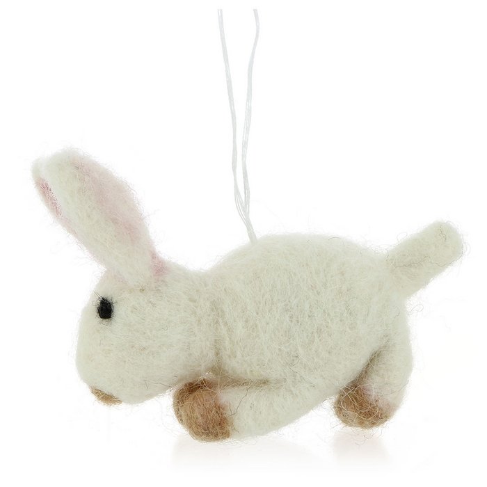 Deko Hänger aus Filz Hase Ostern Osterhase in verschiedenen Farben fairtrade weich 8cm breit leicht und unzerbrechlich