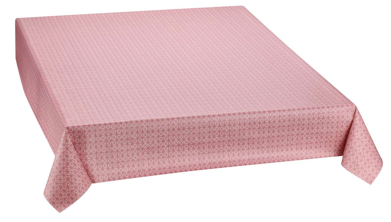 Wachstuchtischdecke "Andy pastell pink" Leinen-Struktur 1,4m Breite Länge wählbar