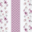 Wachstuchtischdecke "Anemonen Blumen" flieder rosa Wachstuch 1,4m Breite Länge wählbar