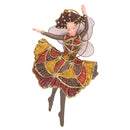 Hänger Baumschmuck Figur Tänzerin Ballerina Elfe braun-gold Ostern Frühling Weihnachten 15cm