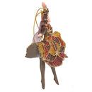 Hänger Baumschmuck Figur Tänzerin Ballerina Elfe braun-gold Ostern Frühling Weihnachten 15cm