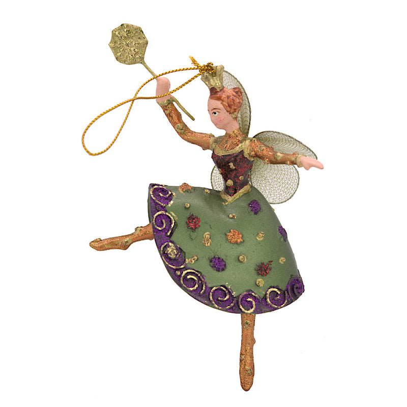 Figur Tänzerin Ballerina Elfe Baumschmuck grün-lila Ostern Frühling Weihnachten 15cm