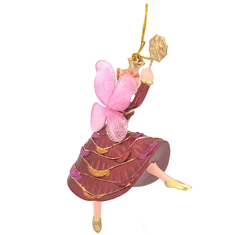 Figur Tänzerin Ballerina Elfe Baumschmuck rot-gold Ostern Frühling Weihnachten 15cm