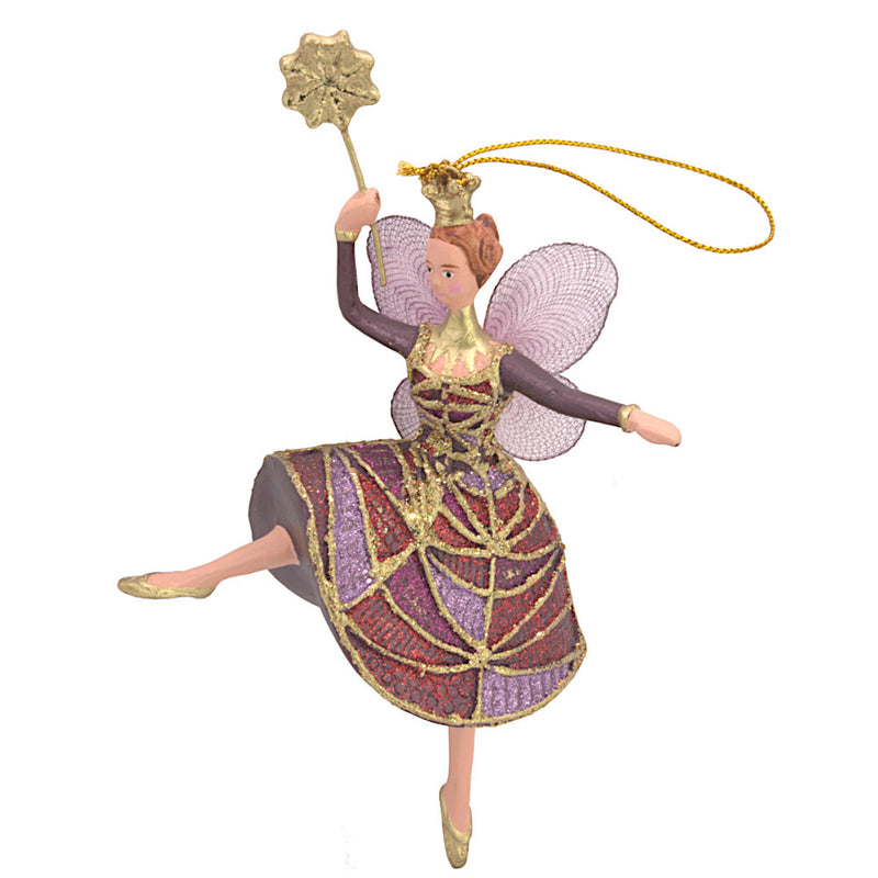 Figur Tänzerin Ballerina Elfe Baumschmuck rot-lila Ostern Frühling Weihnachten 15cm
