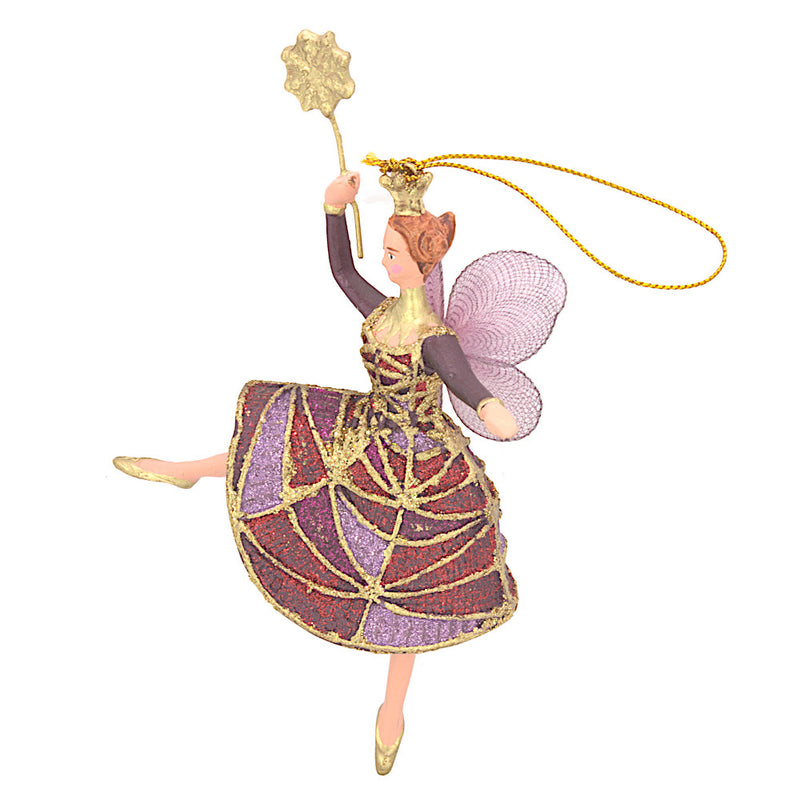 Figur Tänzerin Ballerina Elfe Baumschmuck rot-lila Ostern Frühling Weihnachten 15cm