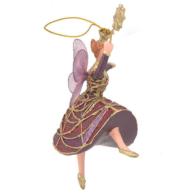 Figur Tänzerin Ballerina Elfe Baumschmuck rot-lila Ostern Frühling Weihnachten 15cm