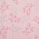 Wachstuchtischdecke PVC Basic chic rosa silber Zweige Blätter 1,4m Br. x 2,2 m