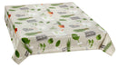 Wachstuchtischdecke "Basilic" Wachstuch Kräuter beige grün 1,4m Br. Meterware