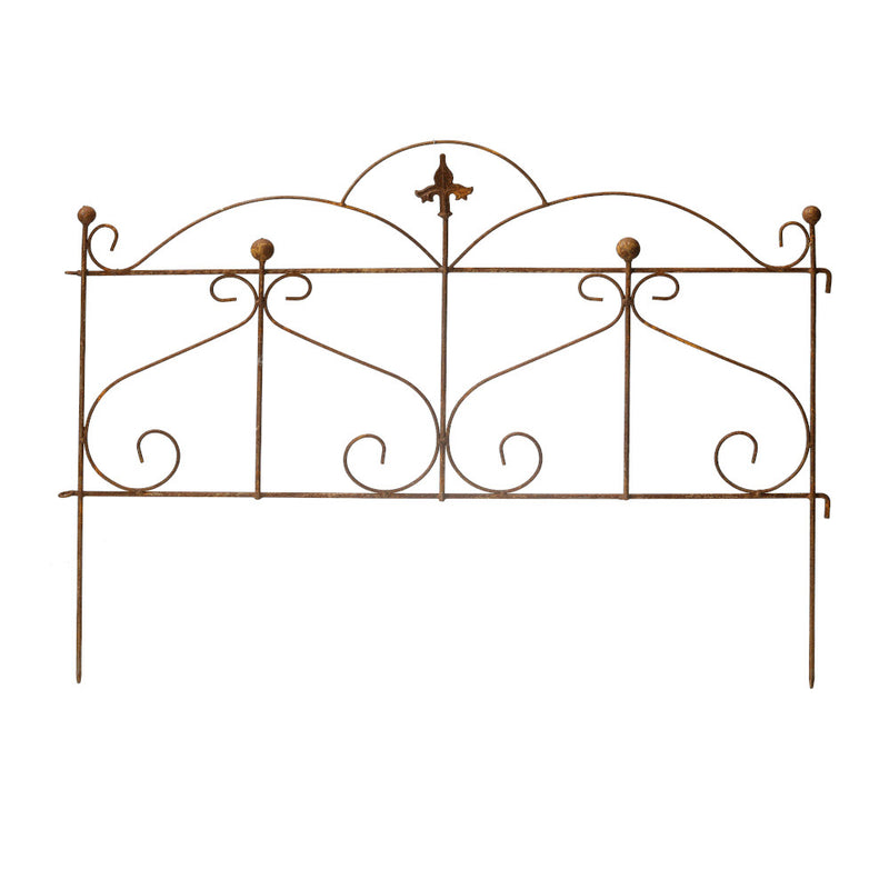 Beetzaun Gartenzaun Rankhilfe Herz Eisen Rost Deko H:50 cm x L:60cm