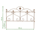 Beetzaun Gartenzaun Rankhilfe Herz Eisen Rost Deko H:62 cm x L:80cm