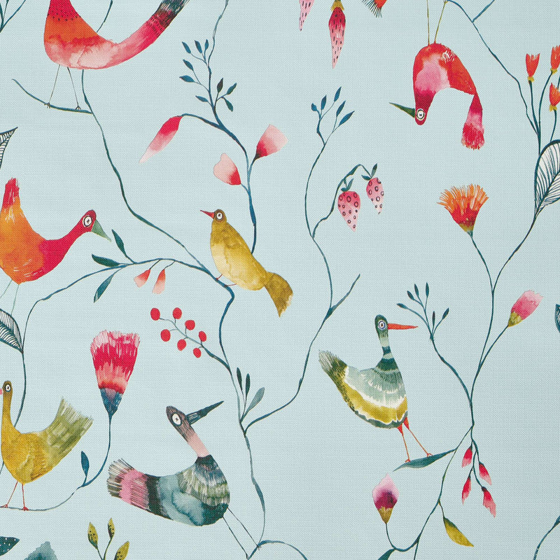 Wachstuchtischdecke "Birds" 1,4m Breite Wachstuch Leinen-Prägung Länge wählbar