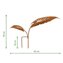 Blattstecker 2 Blätter Rost Deko Gartendeko Edelrost Beetstecker