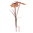 Blumenstecker Blumen Rost Deko Stecker Gartendeko Stab Beetstecker 3 Blüten 75cm hoch