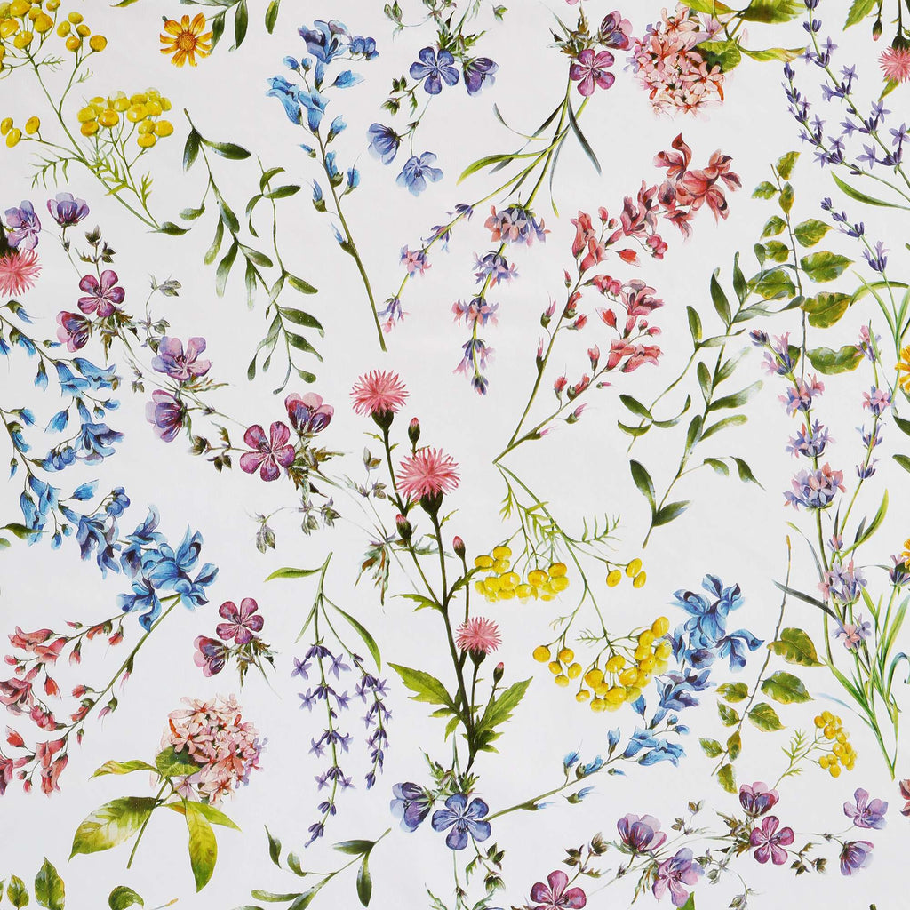 Ecosoul Wachstuchtischdecke 'Hortensie' – Bunt Mit Blumen & Schmetterlingen, 140cm Breit, Glatt & Abwaschbar (Meterware, Hier 100cm Lang)