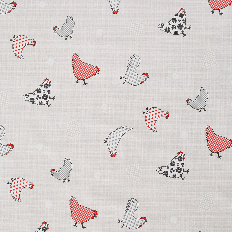 Wachstuchtischdecke "Chicken Village" Hühner 1,4m Breite Länge wählbar