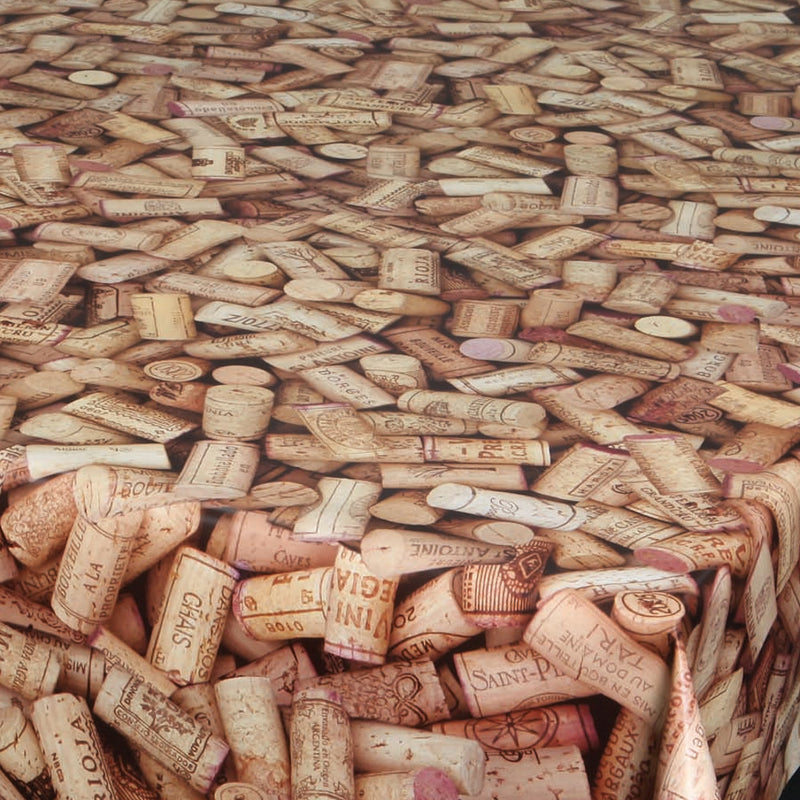 Wachstuchtischdecke "Cork" 1,4m Br. Korken braun Wachstuch Meterware