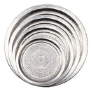 Darjeeling Aluminium-Tablett dekoratives, indisches Design silber