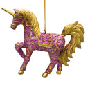 Christbaumschmuck Figur "Einhorn" Hänger flieder-lila-gold Hänger 15 cm