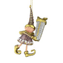 Kleiner Weihnachtsmann Elf Gabenträger Weihnachten Deko Anhänger Christbaumschmuck 13 cm Taupe Gold mit Geschenken
