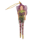 Figur Elfe Fee lila-pink-grün 12cm Schmetterling Ostern Frühling Weihnachten  Hänger Baumschmuck