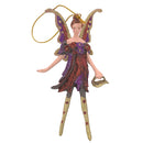 Hänger Baumschmuck Figur Schmetterlingselfe Fee violett-rot-gold Ostern Frühling Weihnachten 12,5 cm