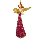 Christbaumschmuck Figur Engel mit Horn pink gold Hänger Baumschmuck 16cm