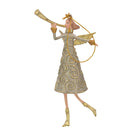 Christbaumschmuck Figur Engel mit Fanfare silber gold Hänger Baumschmuck 15cm