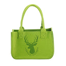 Tasche hellgrün Aufbewahrungstasche aus Filz mit Hirsch Shopper Einkaufstasche mit Henkel Holztasche Handtasche Schultertasche Kaminholz
